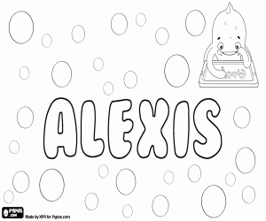 Colorear Alexis, nombre de origen griego
