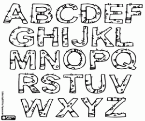 Colorear El alfabeto de cactus