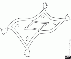 Colorear La alfombra voladora de Aladín