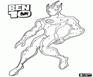 Colorear Alien X, personaje de Ben 10