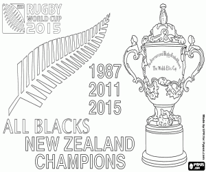 Colorear All Blacks, tricampeón mundial
