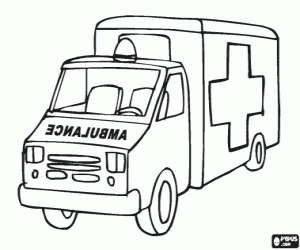 Colorear Ambulancia para una emergencia