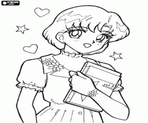 Colorear Ami Mizuno, Sailor Mercury