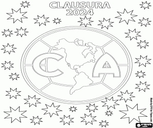 Colorear América, campeón Clausura 2024
