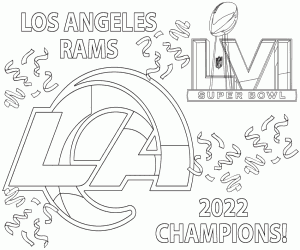 Colorear Los Angeles Rams,Super Bowl 2022