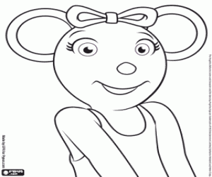 Colorear Angelina Ballerina ama el danza