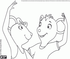 Colorear Angelina y Marco