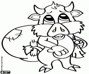 Colorear Animal con saco, San Nicolás