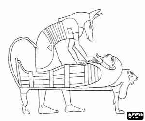 Colorear Anubis, dios funerario egipcio