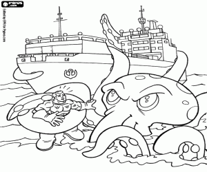 Colorear Aquaman, un superhéroe en peligro