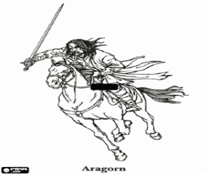 Colorear Aragorn, El Señor de los Anillos
