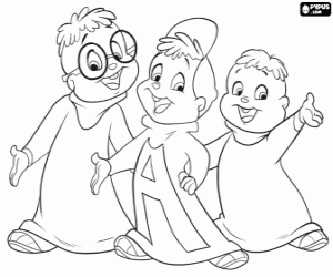 Colorear Ardillas Alvin y los Chipmunks
