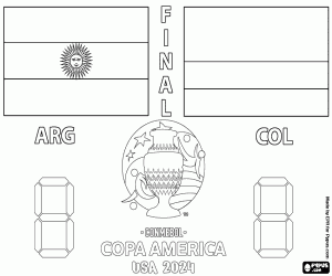 Colorear Argentina-Colombia, Copa América