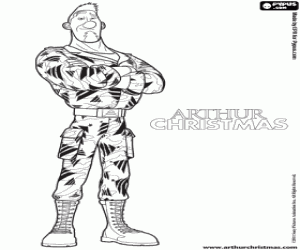 Colorear El arrogante Steve Christmas
