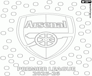 Colorear Arsenal,Premier League 2025-2026