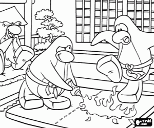 Colorear Artes marciales de Club Penguin