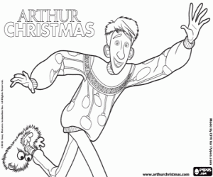 Colorear Arthur Christmas con prisa