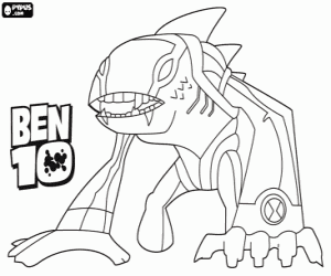 Colorear Articguana, alien de Ben 10.000