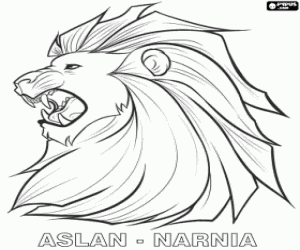 Colorear Aslan, el león mágico de Narnia