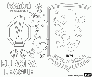 Colorear Aston Villa, Europa League 2026