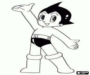 Colorear AstroBoy, robot superpoderoso