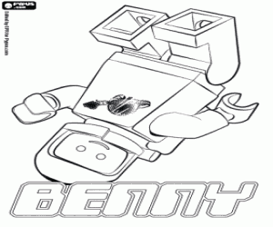 Colorear El astronauta de Lego Benny