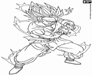 Colorear El ataque Kamehameha de Goku
