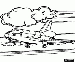 Colorear El aterrizaje del transbordador