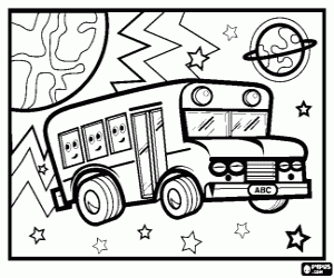 Colorear Autobus sideral