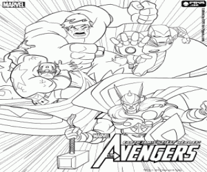 Colorear Avengers, equipo de superhéroes