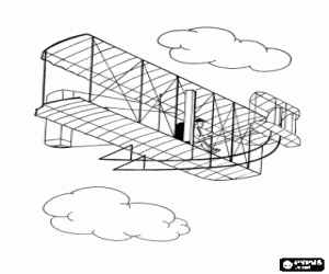 Colorear El avión de los hermanos Wright