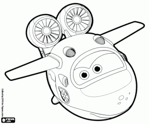 Colorear El avión Mira de Super Wings