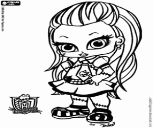 Colorear Baby Frankie, Baby Monster High