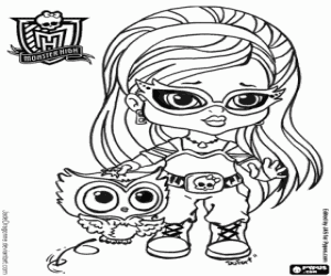 Colorear Baby Ghoulia, Monster High Baby