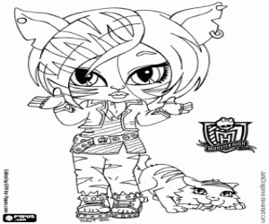 Colorear Baby Toralei, Baby Monster High