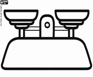 Colorear Una balanza de laboratorio