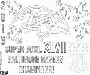 Colorear Baltimore Ravens,Super Bowl 2013