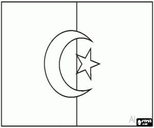 Colorear Bandera de Algeria