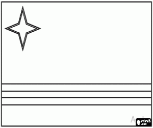 Colorear Bandera de Aruba