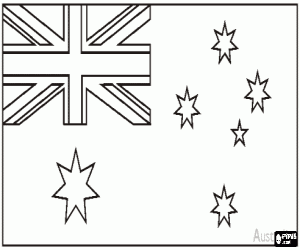 Colorear Bandera de Australia