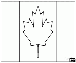Colorear Bandera de Canadá