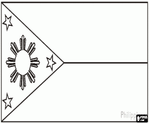 Colorear Bandera de las Filipinas