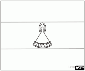 Colorear Bandera de Lesoto o Lesotho