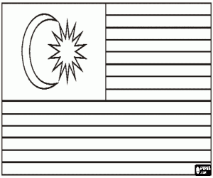 Colorear Bandera de Malasia