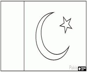 Colorear Bandera de Pakistán o Paquistán