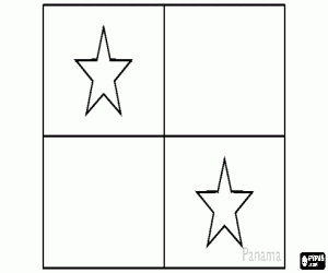 Colorear Bandera de Panamá