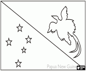 Colorear Bandera de Papúa Nueva Guinea 