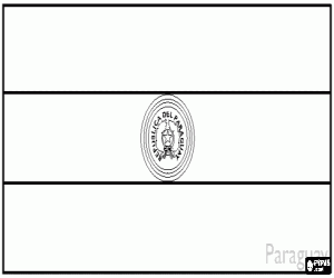 Colorear Bandera de Paraguay
