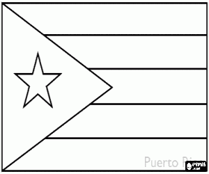 Colorear Bandera de Puerto Rico
