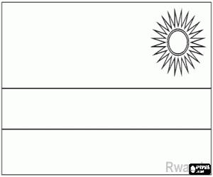 Colorear Bandera de Ruanda o Rwanda